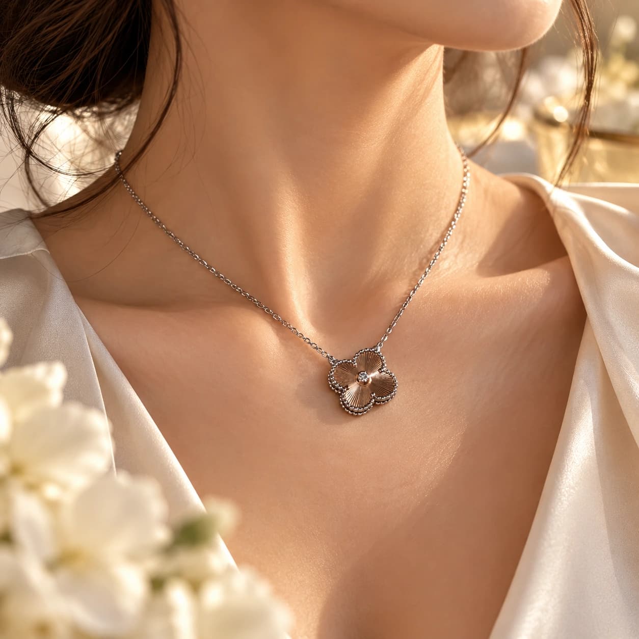 VCA mini necklace at Meow Aesthetics