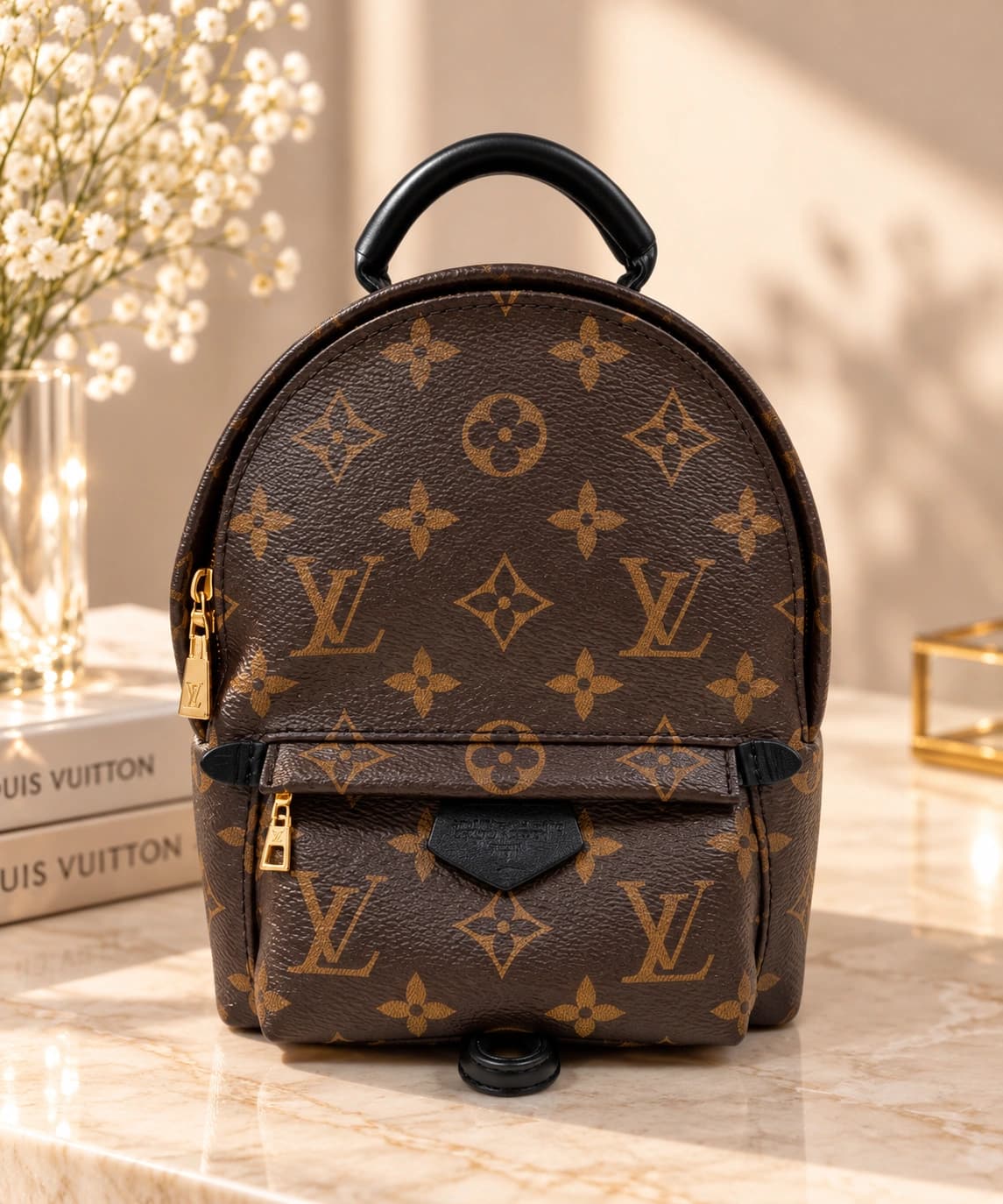 LV backpack at Meow Aesthetics